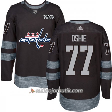 Män Ishockey Washington Capitals Tröja T.J. Oshie 77 1917-2017 100th Anniversary Adidas Svart Authentic